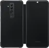 A black Huawei wallet-style phone case is shown open, with the back of the case on the left and the cover on the right. Anteprima dell’immagine prodotto