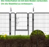 Diagram showing how to anchor a fence post into the ground for stability. Voir les images du produit