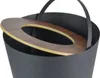 Yamazaki Home kosz na śmieci mały 28cm z drewnianą pokrywą Podgląd zdjęcia produktu 3
