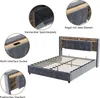 ProximaX lit rembourré 140x200cm avec USB et prises de Voir les images du produit 6