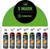 A marketing image showcasing various colors of Soppec S-Mark spray paint cans, with a prominent graphic highlighting "FLUO S MARK" and "6 MONTHS". Anteprima dell’immagine prodotto