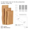 LAMO Manufaktur 3 Stück Wandregal aus Holz mit unsichtbarer Produktbild-Vorschau 4