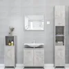 vidaXL Mobile da bagno grigio cemento 30x30x183,5 cm Anteprima dell’immagine prodotto 12