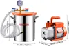 A vacuum chamber and pump set displayed on a white background with dimensions indicated. Náhľad obrázku produktu