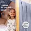 Musselin Hausbett Himmel Kinderzimmer Baumwolle mit Gold Produktbild-Vorschau 2