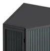 80CM Boden Eckschrank, Schwarz, 2 Ebenen mit Glastüren & Produktbild-Vorschau 13