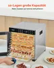VEVOR Dörrgerät Dörrautomat 10 Edelstahlschalen, Produktbild-Vorschau 4