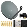 PremiumX SAT Anlage 80cm Antenne Multischalter 5/8 LNB 24x Produktbild-Vorschau 1