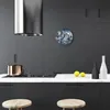 Glasuhr Wanduhr Küchenuhr Echt-Glas 30fi cm Skyline blau Produktbild-Vorschau 3