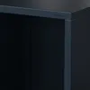 Close-up of a dark blue metal shelf unit. Náhled obrázku produktu