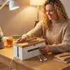 Scatola di gestione dei cavi in bambù per multipresa a 6 Anteprima dell’immagine prodotto 2