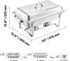 SucceBuy 8 Qt 2-pack rettangolare chafing dish buffet set - Anteprima dell’immagine prodotto 8