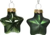 Weihnachtsanhänger Mini-Sterne Piniengrün Ø 4 cm aus Glas - Produktbild-Vorschau 2