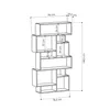 A diagram showing the dimensions of a bookshelf. Produktbild-Vorschau