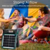 3-in-1 Solar Camping Fan mit LED, 4 Geschwindigkeitsstufen, Produktbild-Vorschau 10