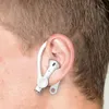 Close-up of a person's ear wearing white ear hooks for AirPods. Anteprima dell’immagine prodotto