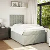 Boxspringbett mit Matratze Hellgrau 120x200 cm Samt Produktbild-Vorschau 4