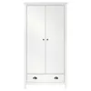 vidaXL Kleiderschrank mit 2 Türen Hill Weiß 89x50x170 cm Produktbild-Vorschau 3