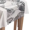 Vzorovaný behúň na stôl 40x140 cm veľké listy šedý Náhľad obrázku produktu 4