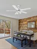 Ventilatore da soffitto bianco opaco con luce | 132 cm | Anteprima dell’immagine prodotto 3