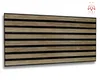 A wall panel with a wood-like texture and black stripes, presented on a white background. Náhľad obrázku produktu