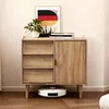 Kommode Holz mit 3 Schubladen & Tür, Sideboard mit Produktbild-Vorschau 11