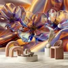 Vlies fototapete Glasblumen in Seide 100x70 cm Feeby Gold Produktbild-Vorschau 2