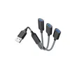 INF 3-Port-USB-Hub-Splitter-Adapter Schwarz Produktbild-Vorschau 4