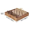 A wooden chess set with pieces arranged on the board, placed on a white background. Anteprima dell’immagine prodotto