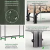 VOUNOT® Kaminholzregal Aussen aus Metall mit wasserdichte Produktbild-Vorschau 6