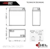 LANGZEIT 6N11A-1B Motorradbatterie GEL 6V 11Ah 110A/EN 1211 Produktbild-Vorschau 6