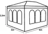 Záhradný pavilón SASKA GARDEN 3x4x2,5 m - Tmavomodrý - Náhľad obrázku produktu 4
