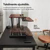 VonHaus Rialzo per Scrivania Sit-Stand, Legno Scuro, 80 x Anteprima dell’immagine prodotto 3