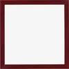 A square picture frame with a dark red border and a white interior. Produktbild-Vorschau