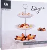 Plat gracieux gradué en porcelaine blanche pour gâteaux et Voir les images du produit 10