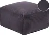 BELIANI Pouf Dunkelgrau Cord 50 x 50 cm mit EPS-Perlen Produktbild-Vorschau 1