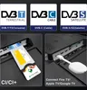 Collage of marketing images showing TV tuner types, CI+ slot, and connectivity options. Podgląd zdjęcia produktu