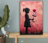 Wanddeko 20x30 cm - Banksy - Mädchen - Rosa - Straßenkunst Produktbild-Vorschau 4