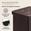 CASARIA® Hocker mit Stauraum Braun Faltbar Deckel Produktbild-Vorschau 6