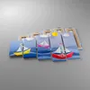Bild auf Leinwand - Leinwandbild - Origami boot meer himmel Produktbild-Vorschau 2