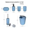 Badset 6-teilig, Badezimmer Zubehörset, Badaccessoires Blau Produktbild-Vorschau 2