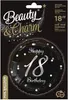 Balon foliowy Happy 18 Birthday, czarny srebrny nadruk, 46 Podgląd zdjęcia produktu 2