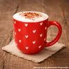6er Set Love Kaffeebecher Porzellan rot weiße Herzen 300ml Produktbild-Vorschau 3