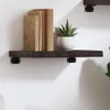 vidaXL Nástenná polica tmavo hnedá 40x30x(2-4) cm masívne Náhľad obrázku produktu 2