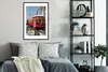 MuchoWow® Gerahmtes Poster Eine rote Straßenbahn befördert Produktbild-Vorschau 2