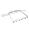 A white rectangular frame with extensions on two sides, isolated on a white background. Produktbild-Vorschau