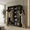BEAUTYSOFA | Schwebetürenschrank HELA 120 cm Schwarz – Produktbild-Vorschau 3