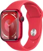 A red Apple Watch Series 9 with a red sport band is shown against a white background. Náhľad obrázku produktu