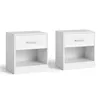 A pair of white nightstands against a white background. Produktbild-Vorschau