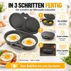 Mikrowellen-Eierkocher 2er Set, 2-Kammer Eierpochierer aus Produktbild-Vorschau 5